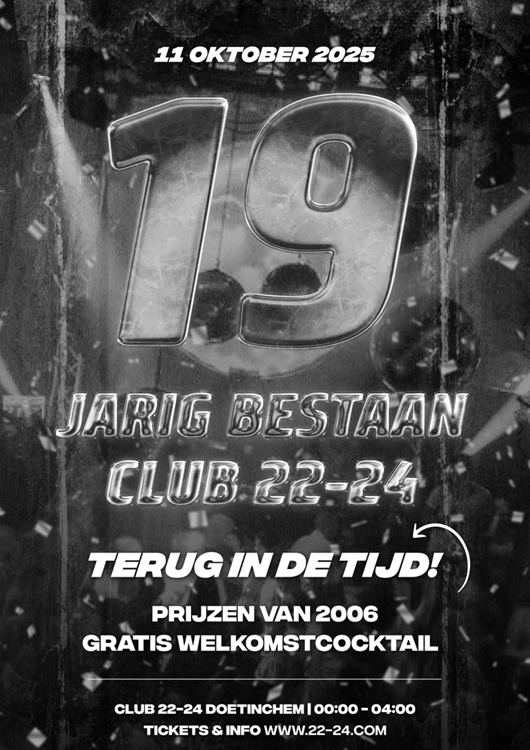19-jarig bestaan Club 22-24