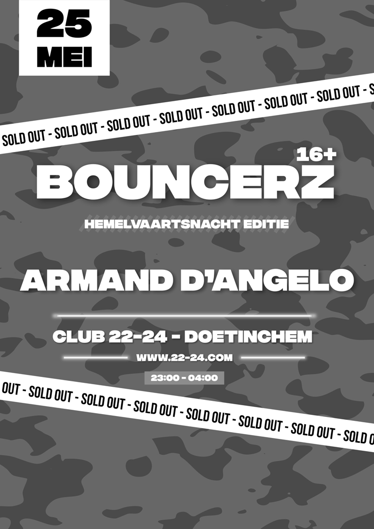 [SOLD OUT] Bouncerz Hemelvaartsnacht Editie