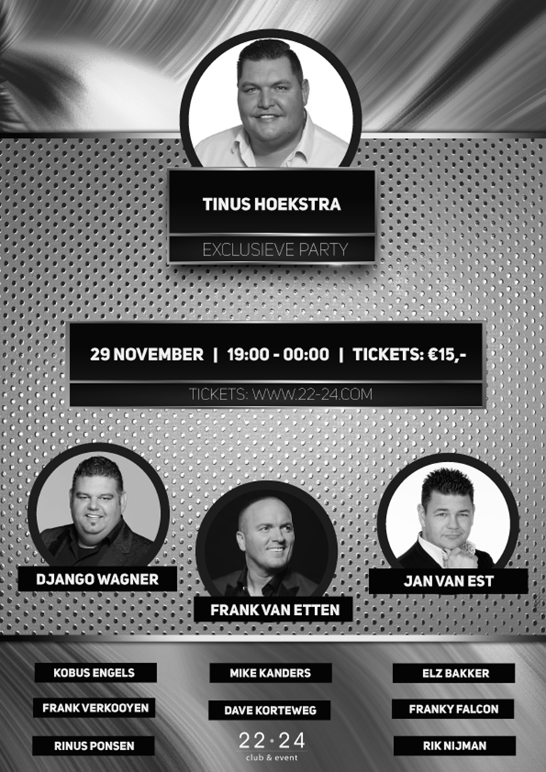 Tinus Hoekstra Exclusieve Party (SOLD OUT)